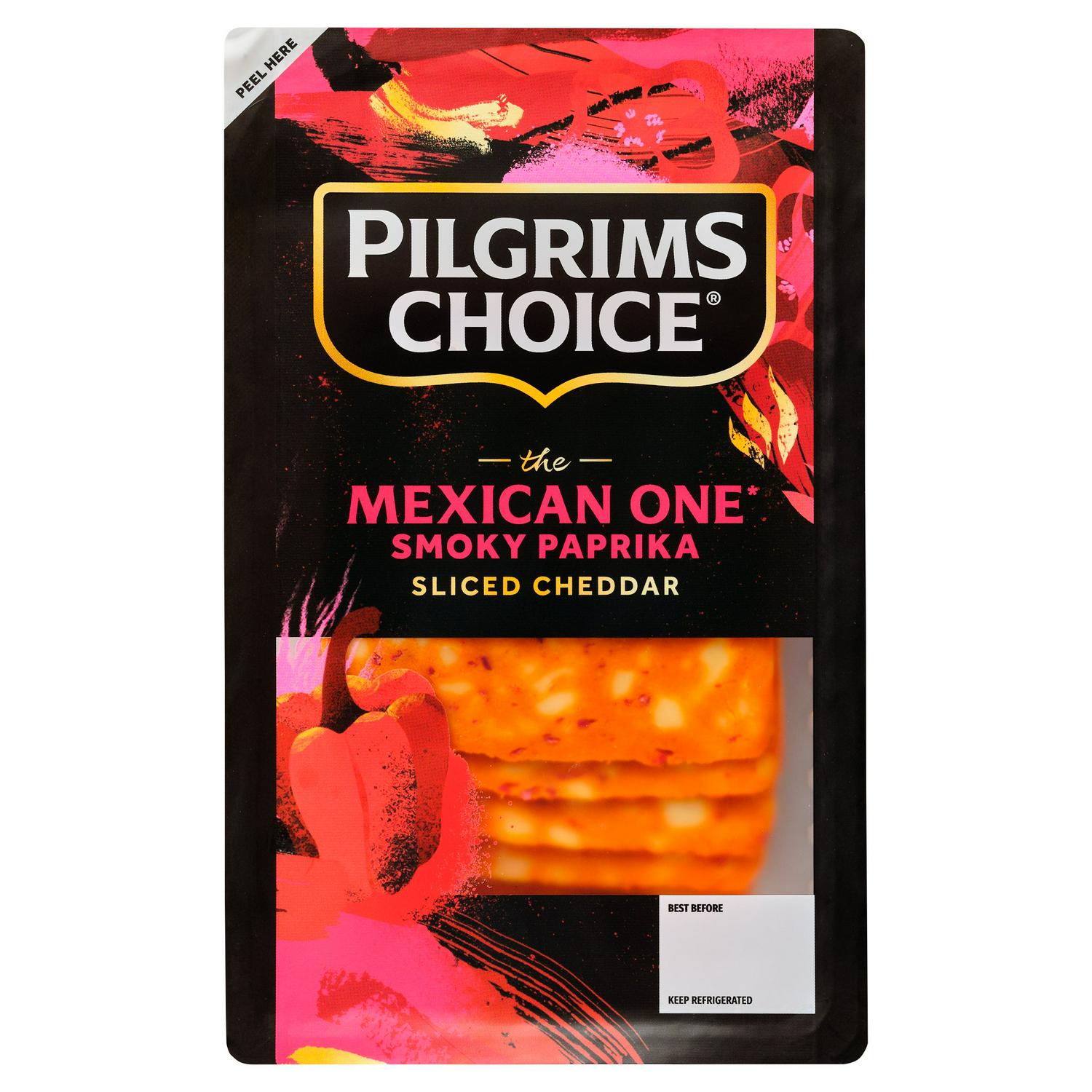 Smoky Paprika and Caramelised Onion Mature Cheddar Cheese Slices 150g
