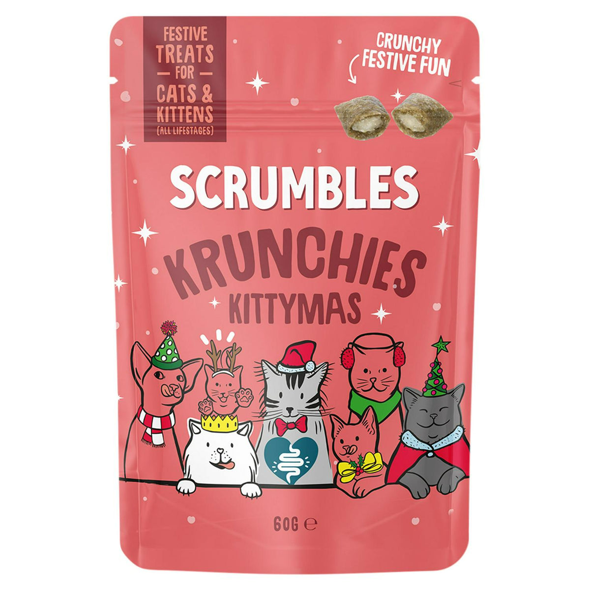 Scrumbles Krunchies Kittymas Cat Treats 60g