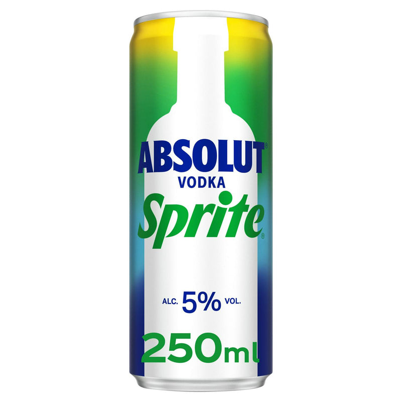 Absolut Vodka and Sprite ready-to-drink cocktail 250ml - British product