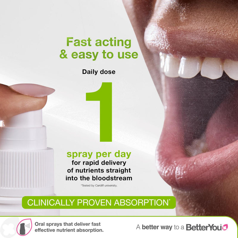BetterYou D3000 Vitamin D3 Oral Spray Peppermint 15ml - British product