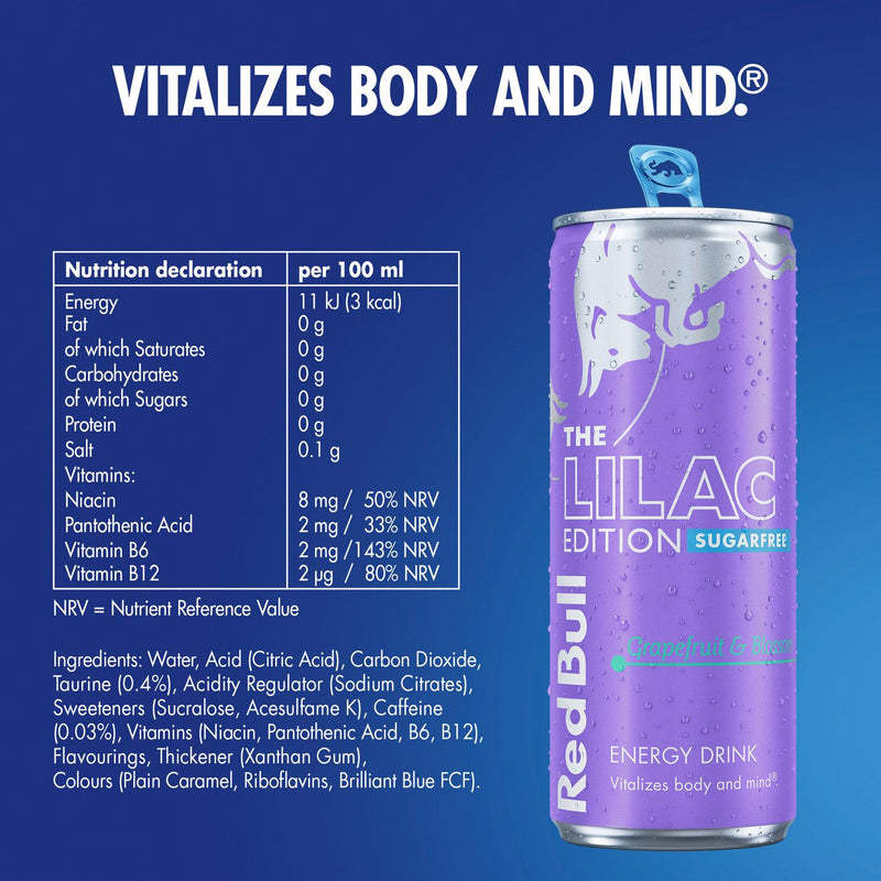 Sugar-Free Energy Drink with Grapefruit and Blossom Flavour 355ml