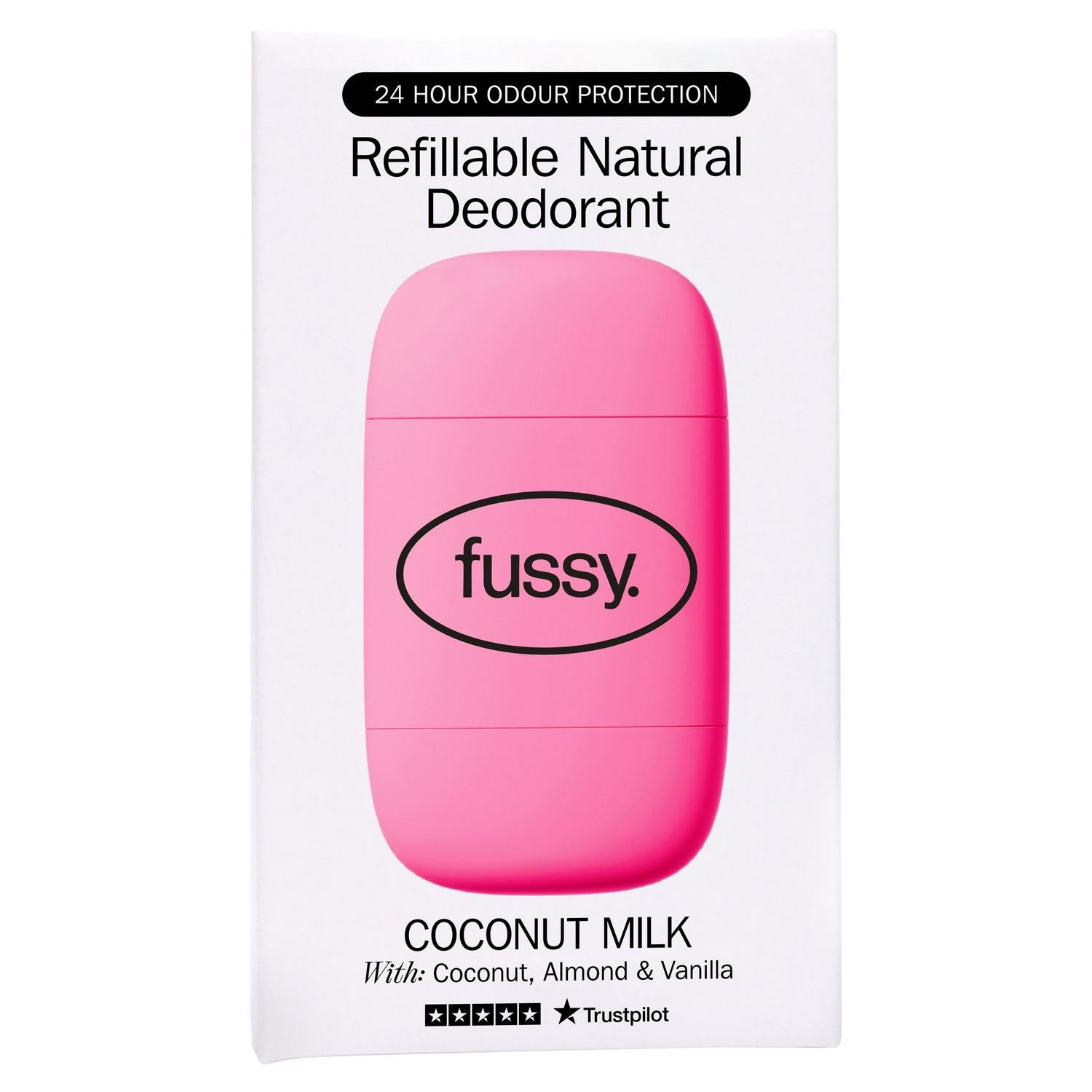 Fussy Refillable Natural Deodorant Coconut Milk 40g - British product