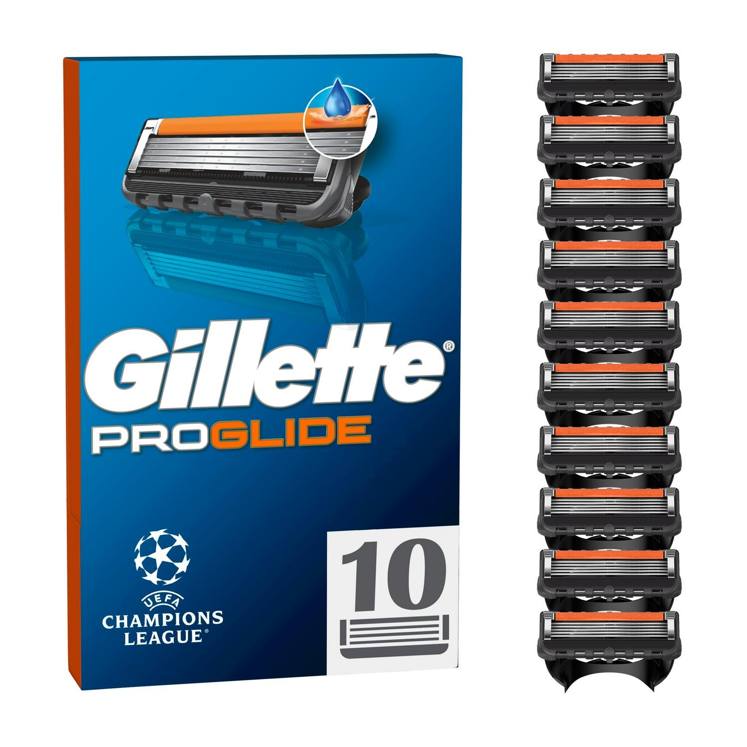 Gillette men's ProGlide razor refills x10 pack, UK version