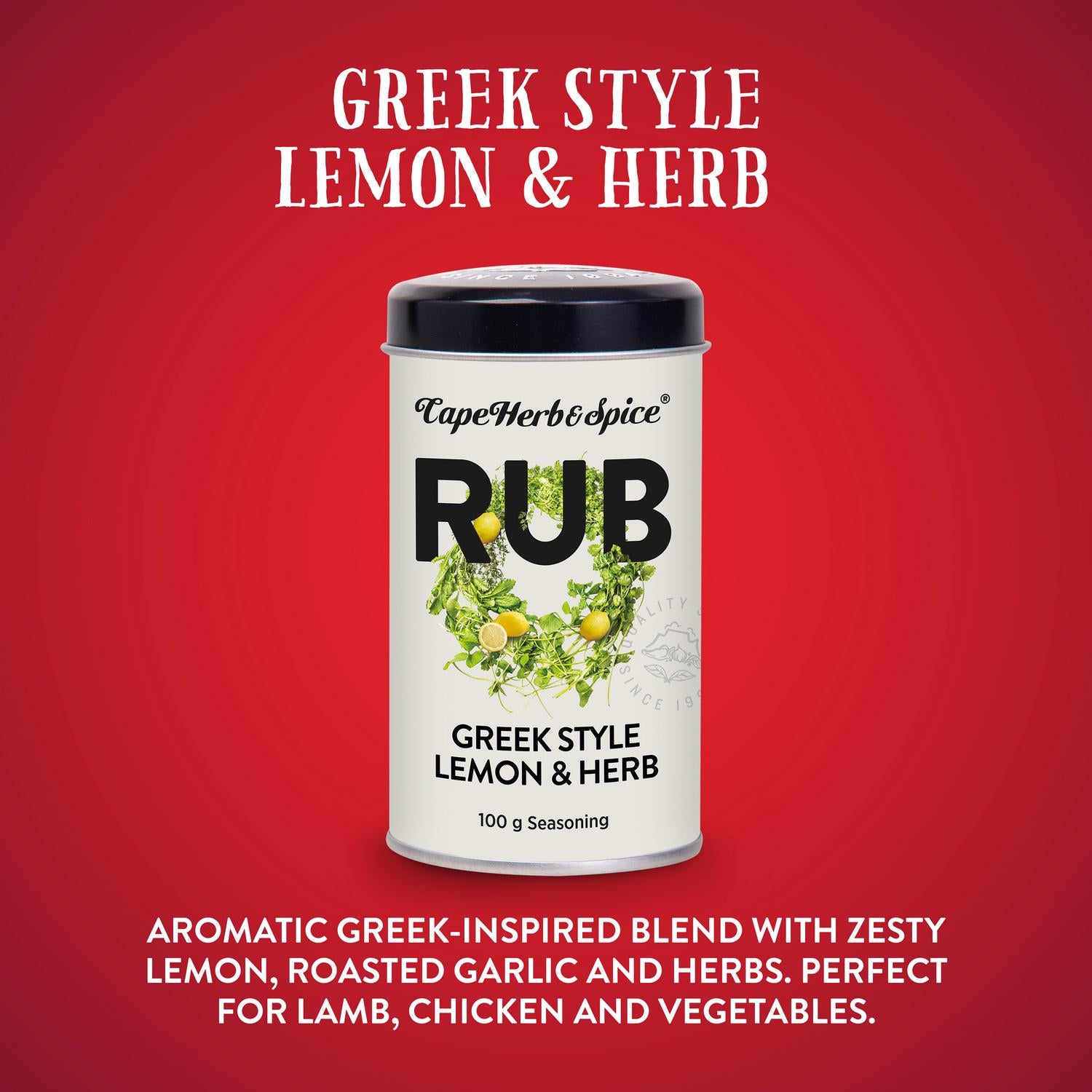 Cape Herb Greek Lemon Herb Seasoning 100g - British product