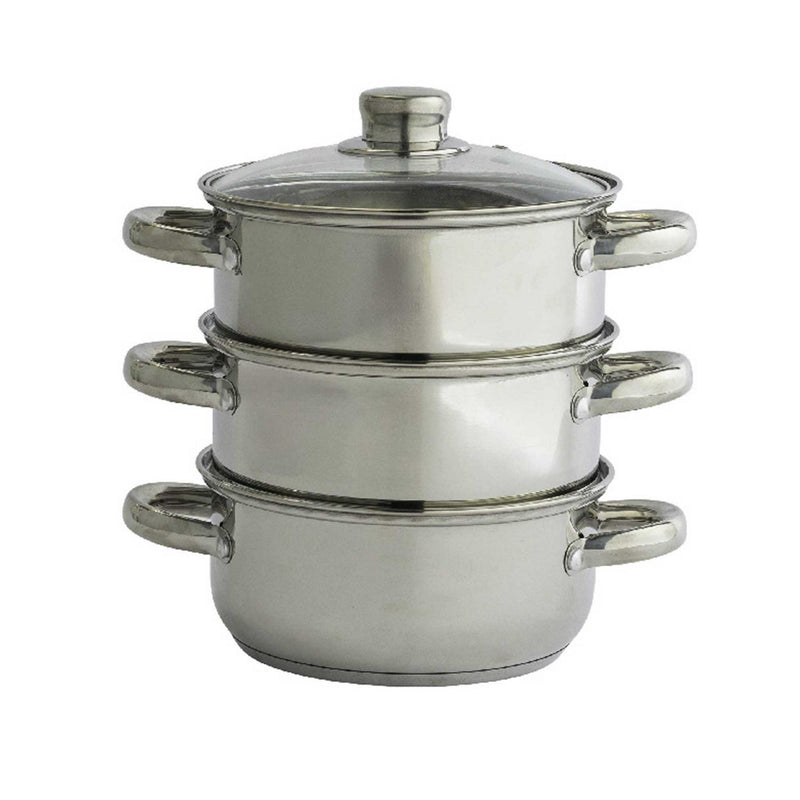 Sainsbury's Home 3 Tier Stainless Steel Steamer 18cm (British brand)