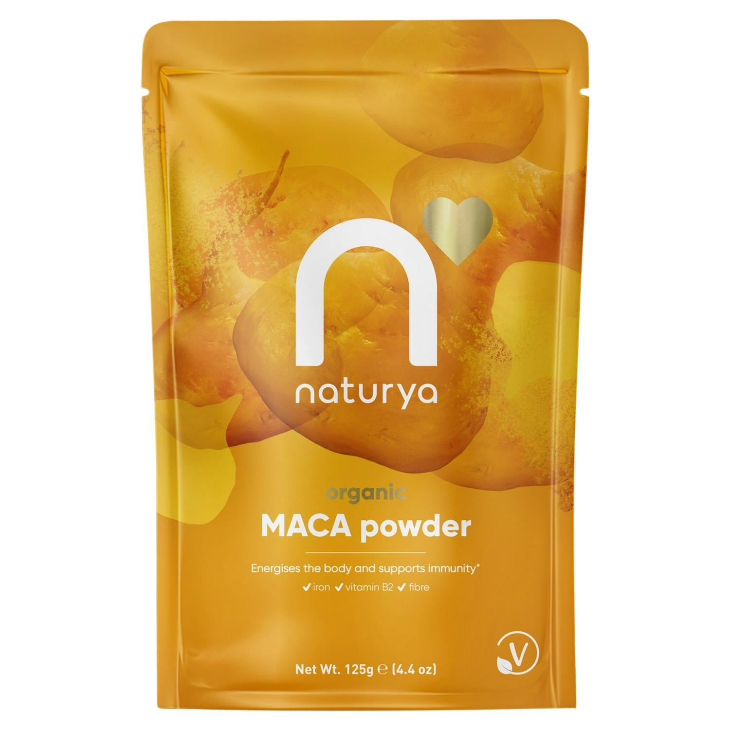 Poudre de maca biologique Naturya 125 g, importée du Royaume-Uni