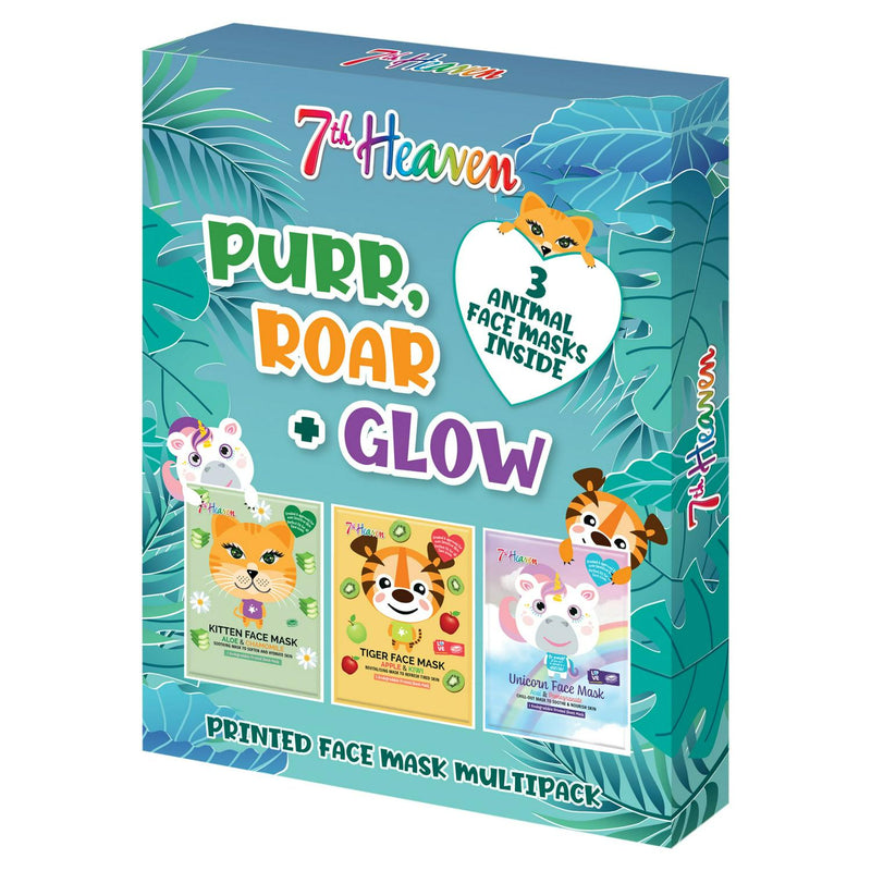 Hydrating Soothing Brightening Animal Face Mask Trio for All Face Sizes