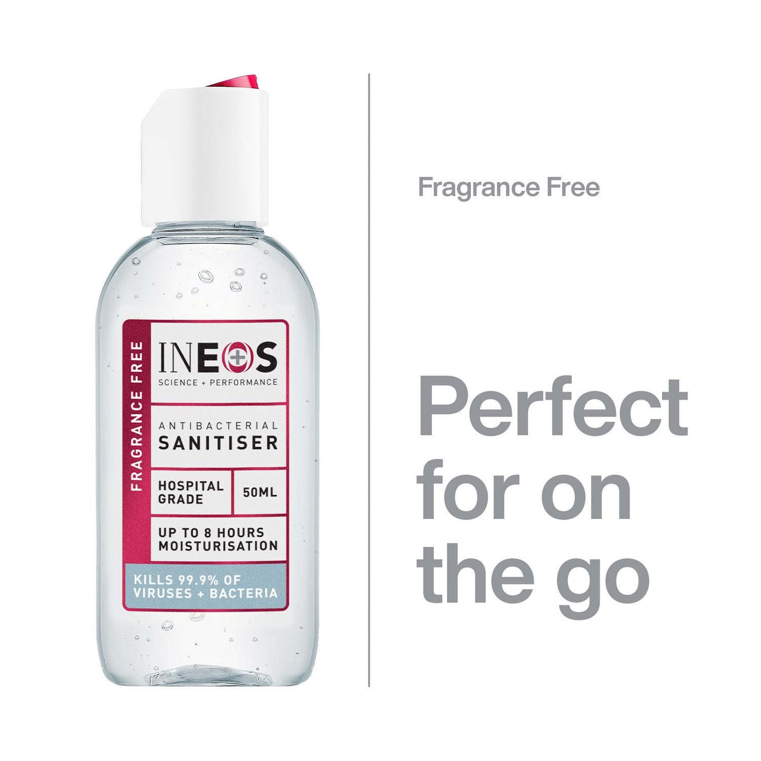 Ineos Antibacterial Hand Sanitiser Gel 50ml, imported from the UK
