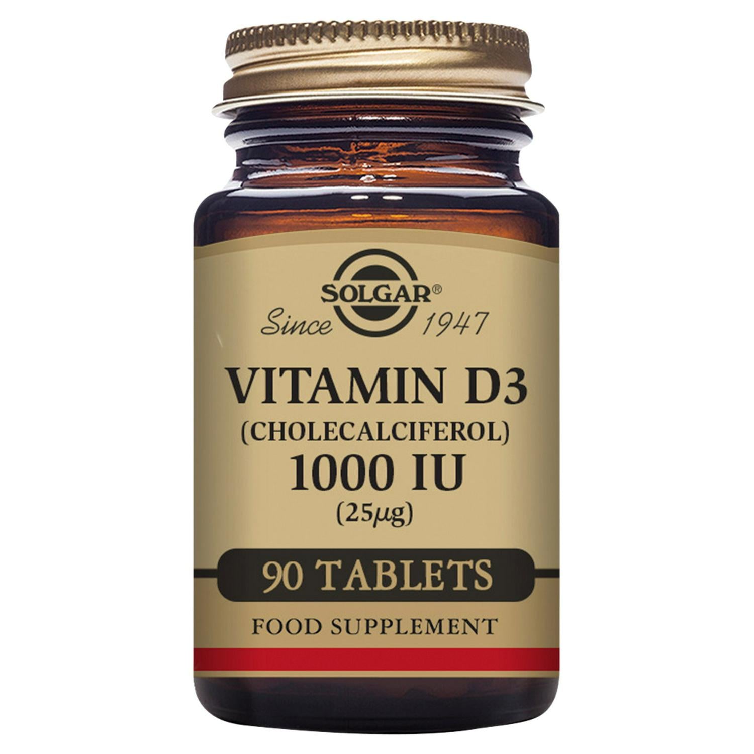 Solgar Vitamin D3 1000 IU tablets 90 (British brand)