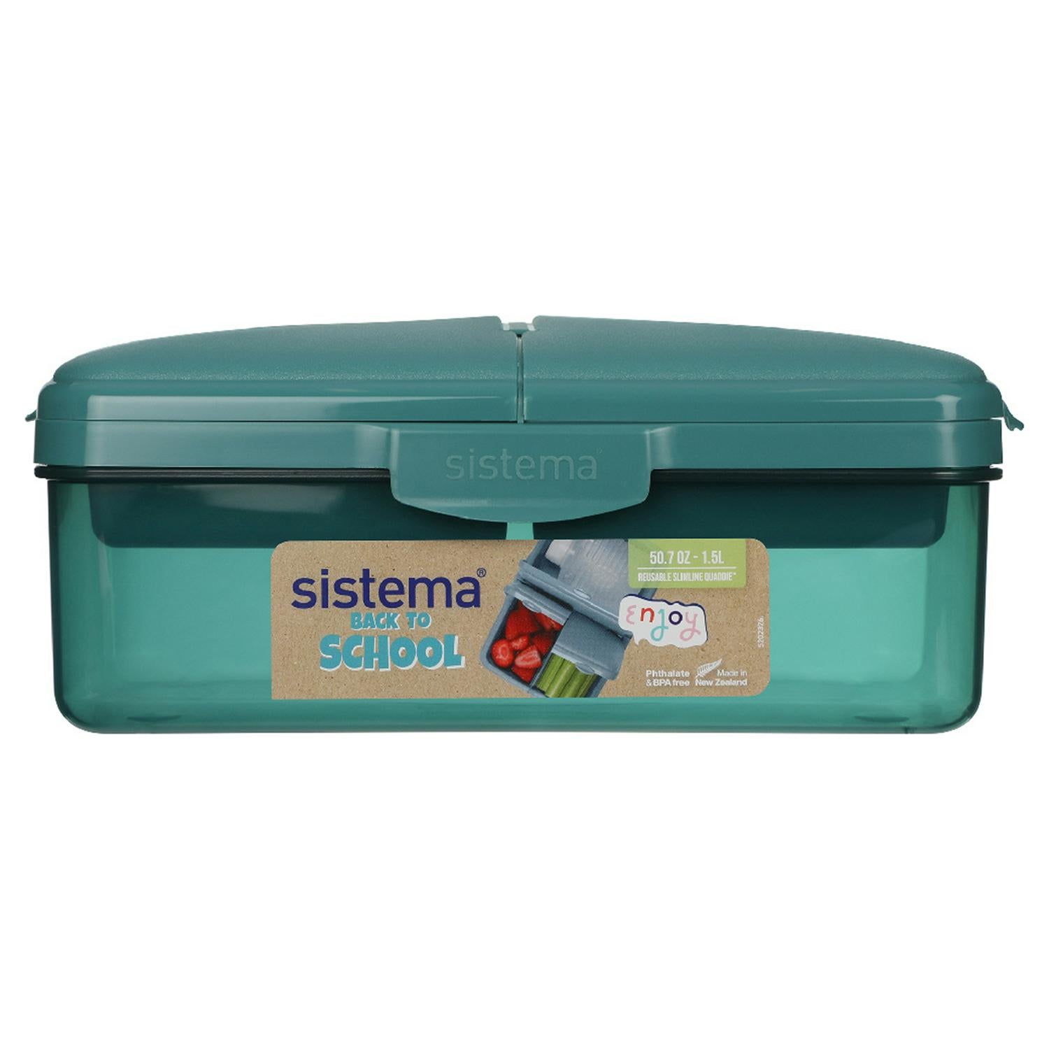 Sistema Quaddie lunch box 1.5L with bottle (British brand)