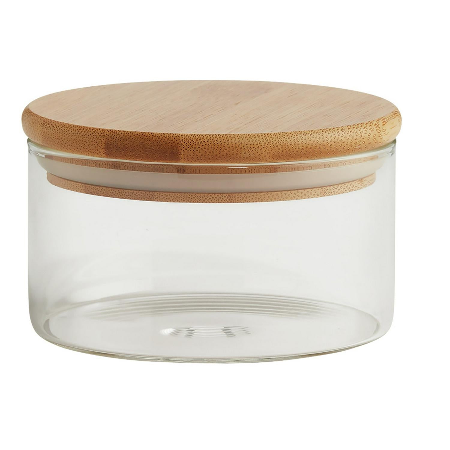 Habitat Round Glass Jar With Bamboo Lid 280ml, UK version