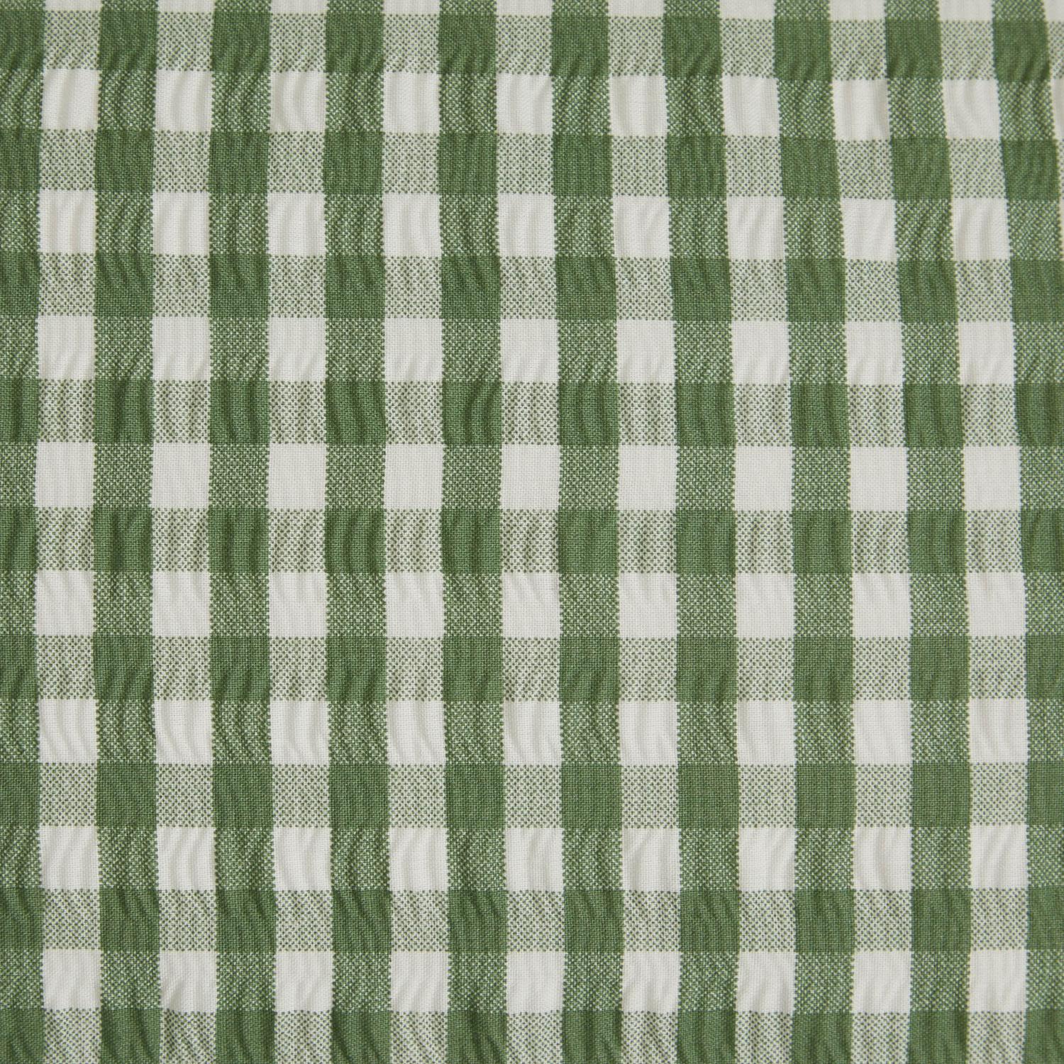 Habitat Seersucker Gingham Bedding Set Green, UK version