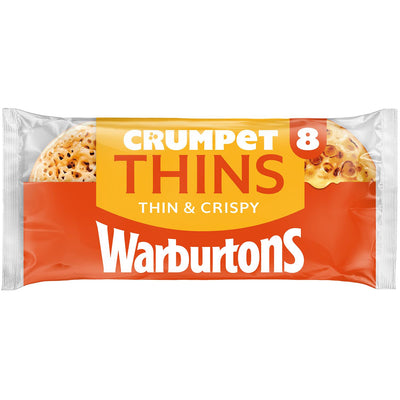 Warburtons Crumpet Thins Britische Crumpets x8