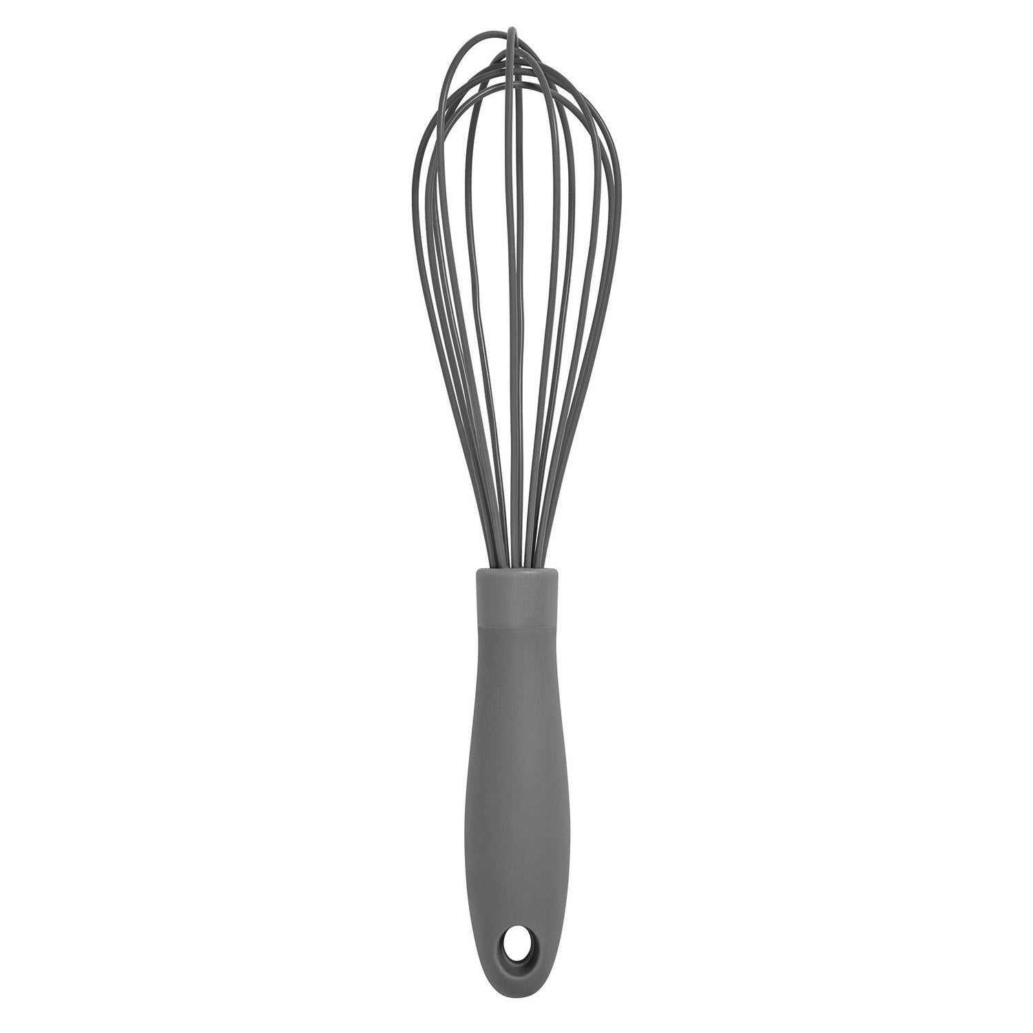 Grey Silicone Kitchen Whisk For Beating And Mixing, UK version