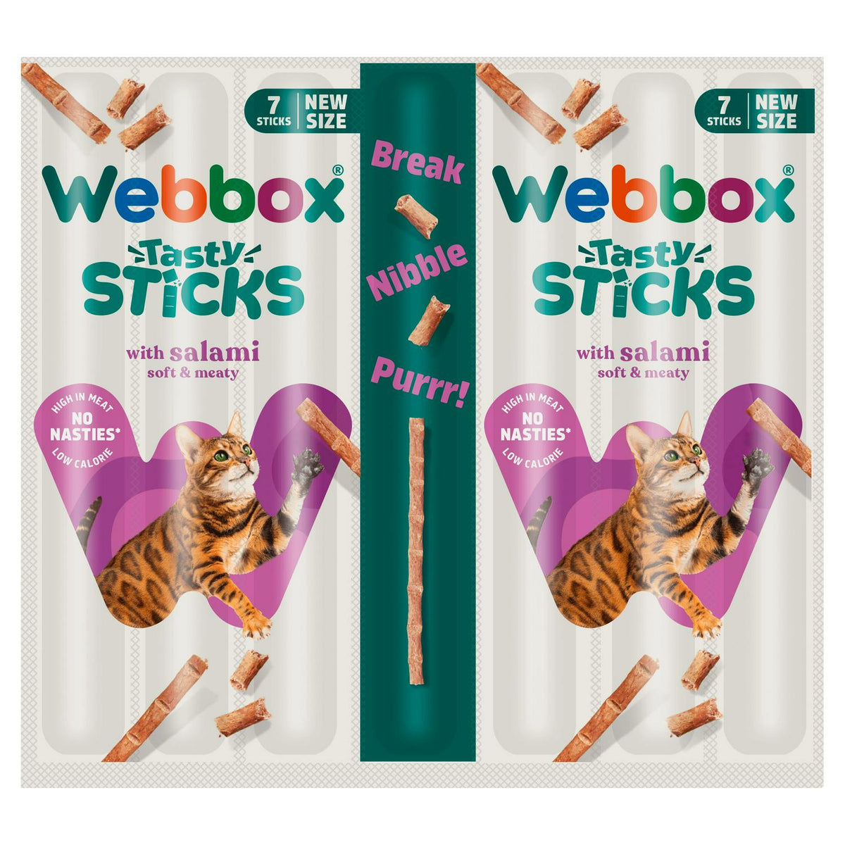 Webbox Tasty Sticks with Salami Cat Treats 7 x 5g
