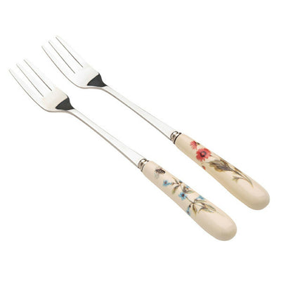 Sainsburys Floral Handle Cake Forks, Pack of 4, Stainless Steel- Buy online at McGrocer
