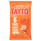 Tayto Smoky Bacon Flavour Potato Crisps 6x25g (British brand)