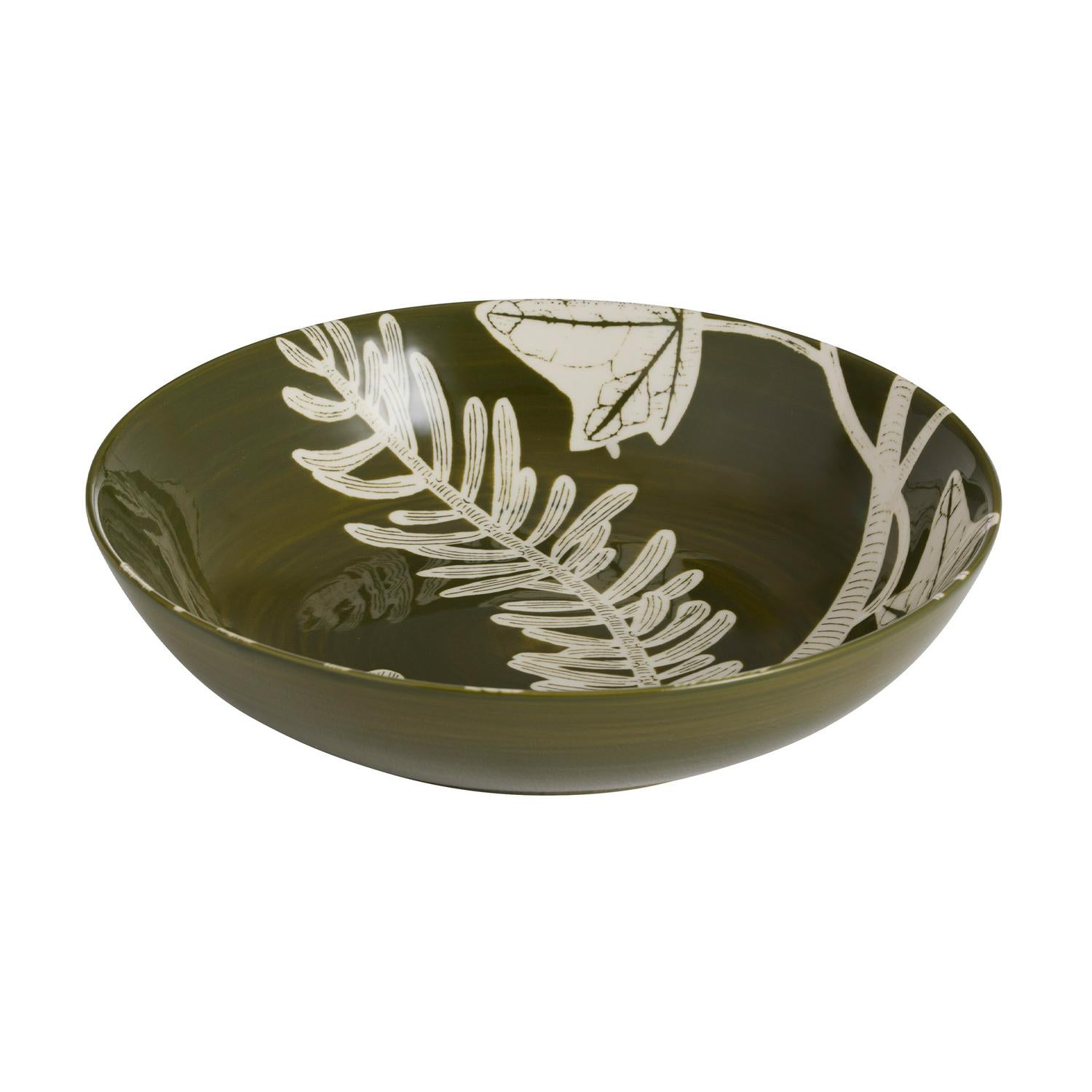 Habitat Floral pasta bowl green 950ml, UK version