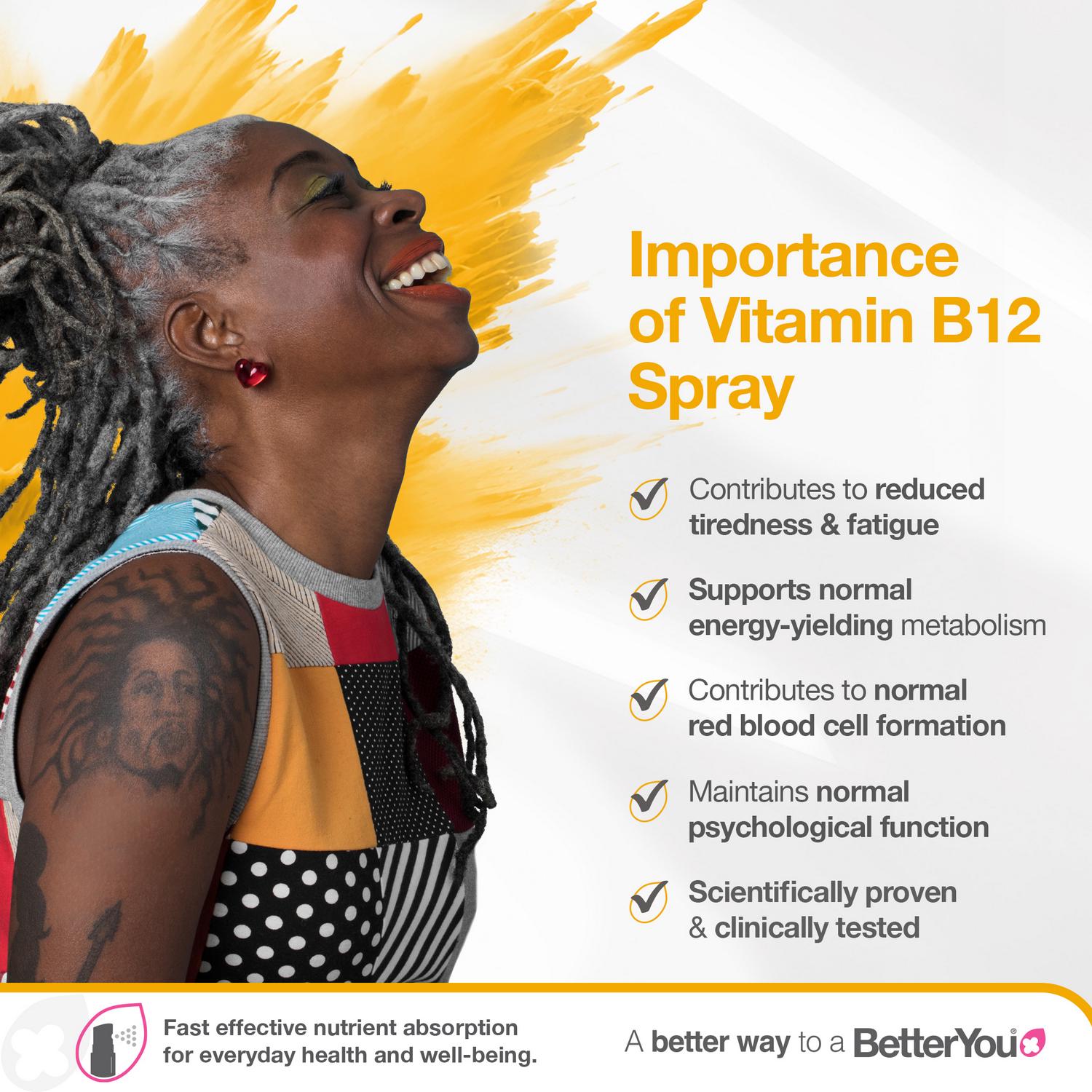 BetterYou Boost B12 oral spray bottle 25ml - British product