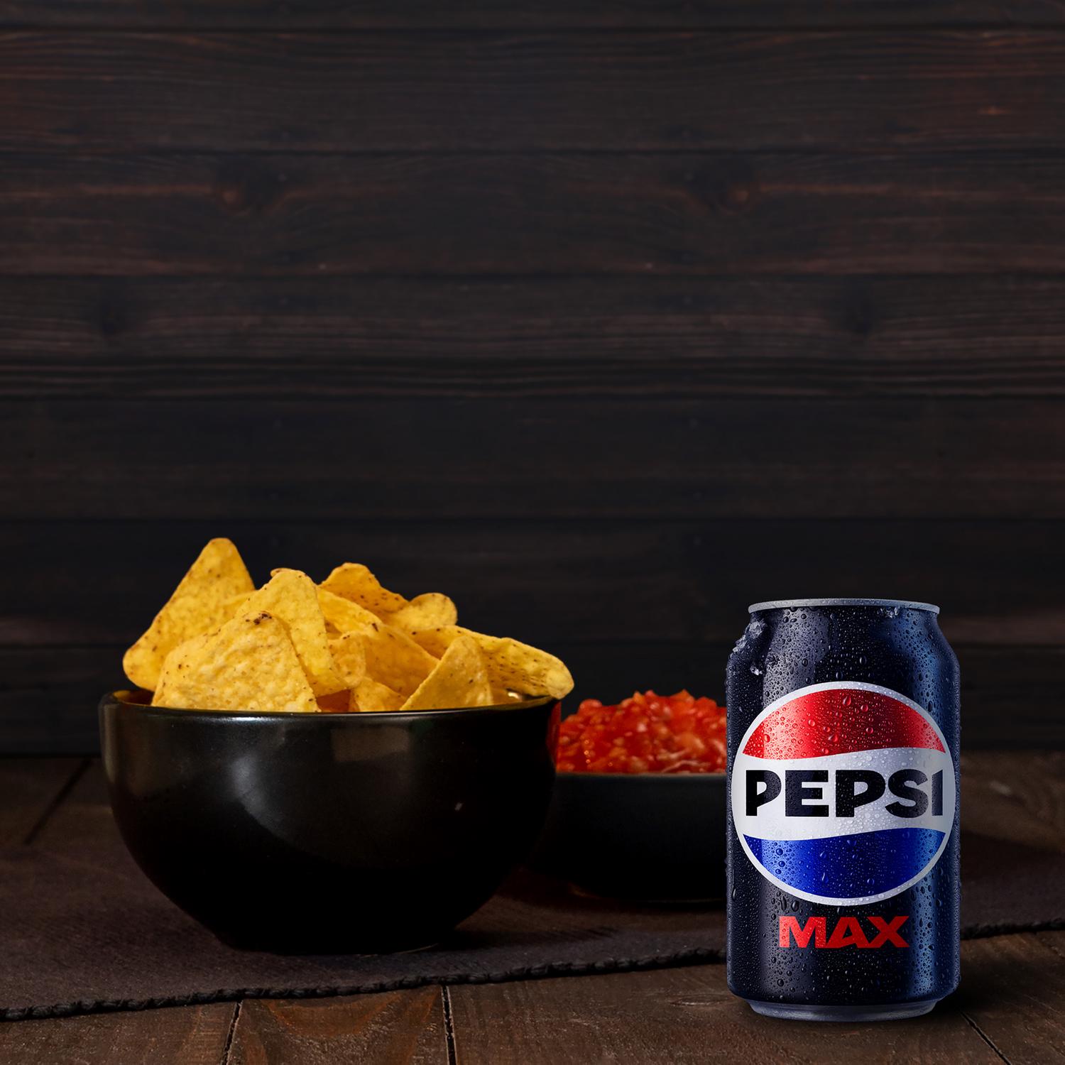 Pepsi Max no sugar cola 330ml can (British brand)