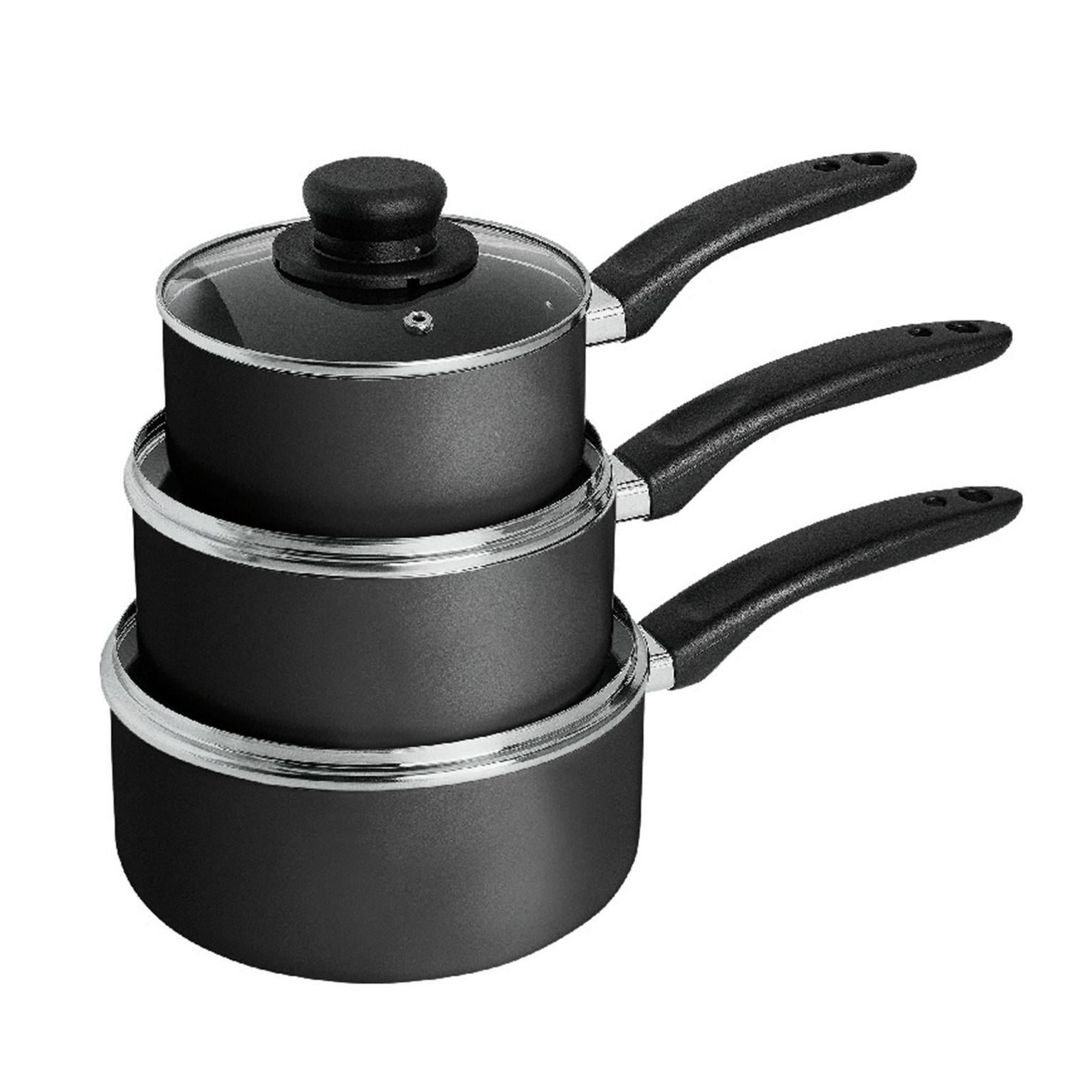 Sainsbury's Home aluminium pan set grey (British brand)