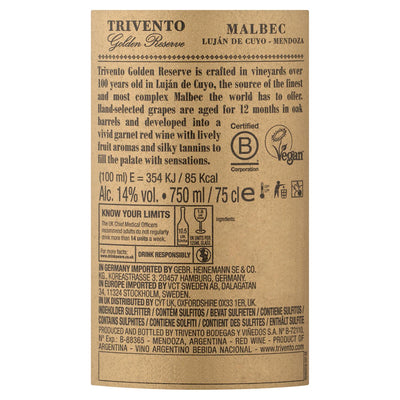 Trivento Golden Reserve Malbec Rødvin 75cl