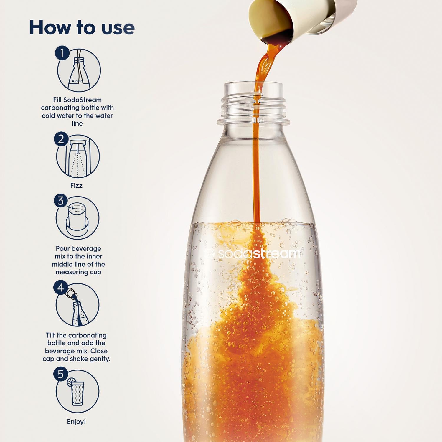 Lipton SodaStream Peach Flavour Tea Mix 440ml, imported from the UK