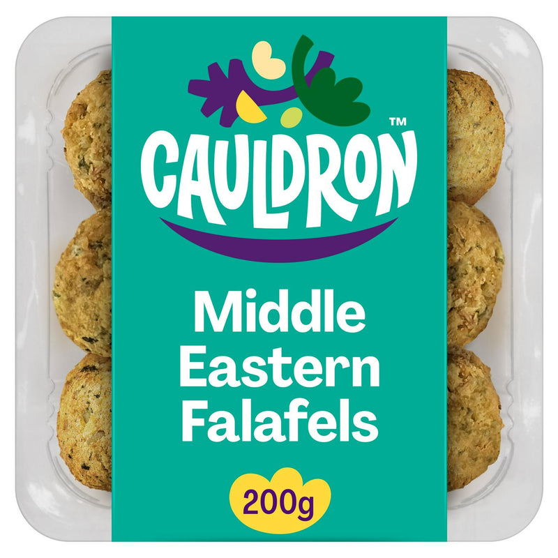 Cauldron Falafels Ready To Eat 200g, imported from the UK