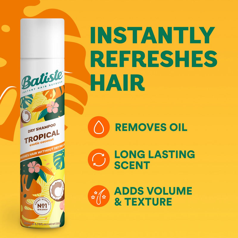Batiste Dry Shampoo Tropical Coconut 350ml - British product
