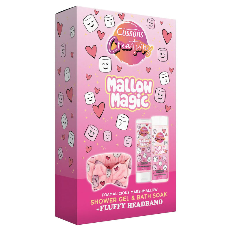 Cussons Creations Mallow Magic Shower Gel & Bath Soak + Fluffy Headband