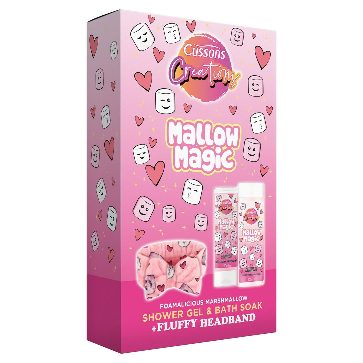 Cussons Creations Mallow Magic Shower Gel & Bath Soak + Fluffy Headband