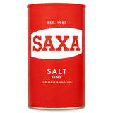 Saxa fine table salt drum 750g (British brand)