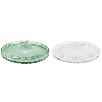 Plat à Bougie Pilier Habita Sainsbury's Verre Pressé Vert Transparent 25 cm - Achetez en ligne chez McGrocer