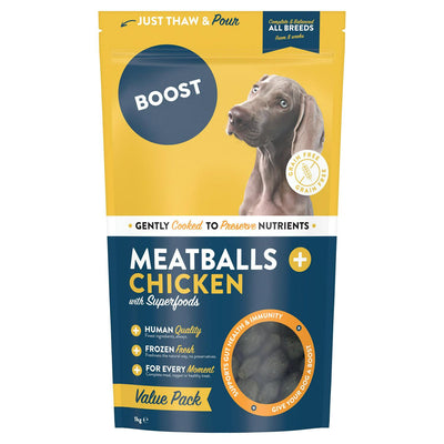 Sainsburys Grain-Free Meatball and Chicken Dog Food with Superfoods 1kg- Buy online at McGrocer