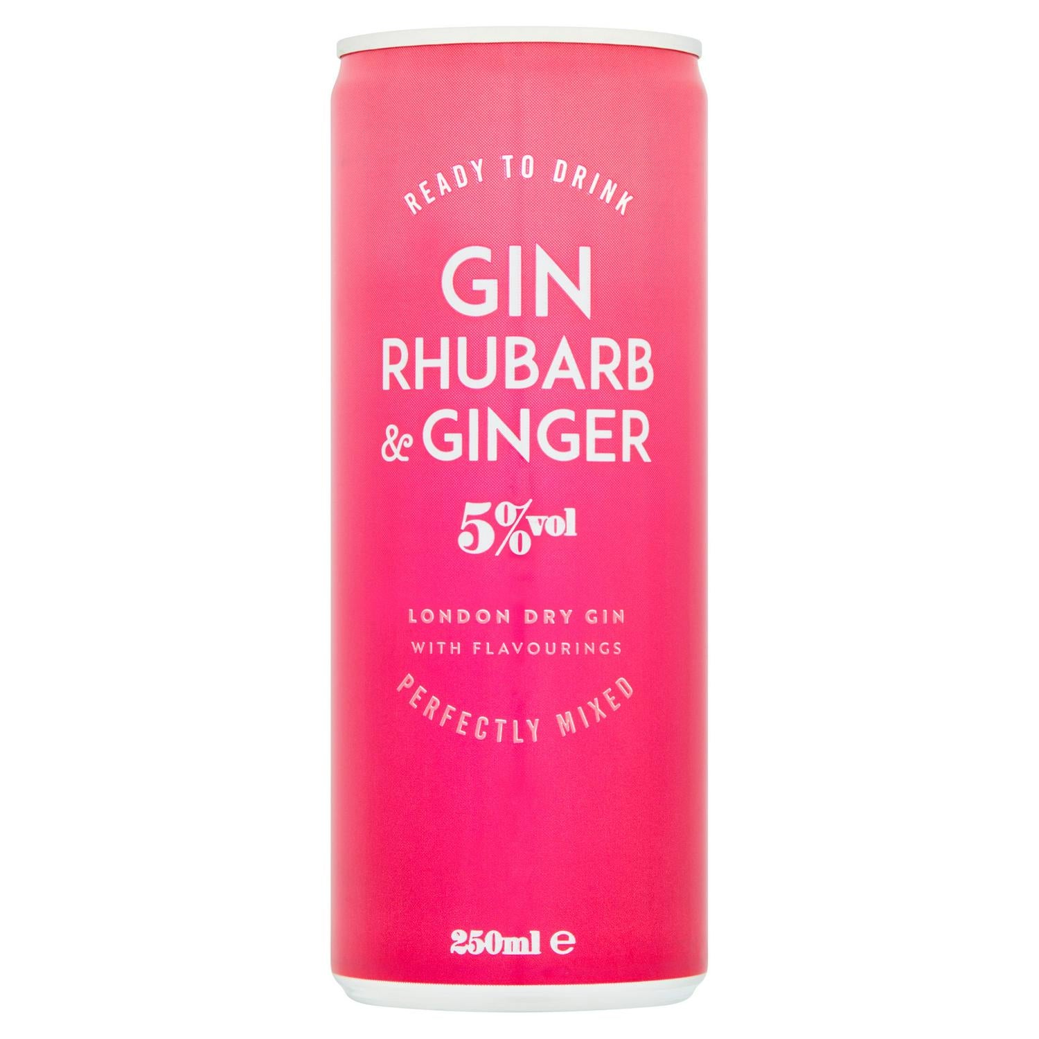 Sainsbury's Gin Rhabarber & Ingwer Cocktail 250ml (Britische Marke)