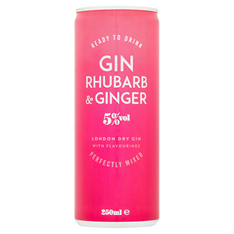 Sainsbury's Gin Rhabarber & Ingwer Cocktail 250ml (Britische Marke)