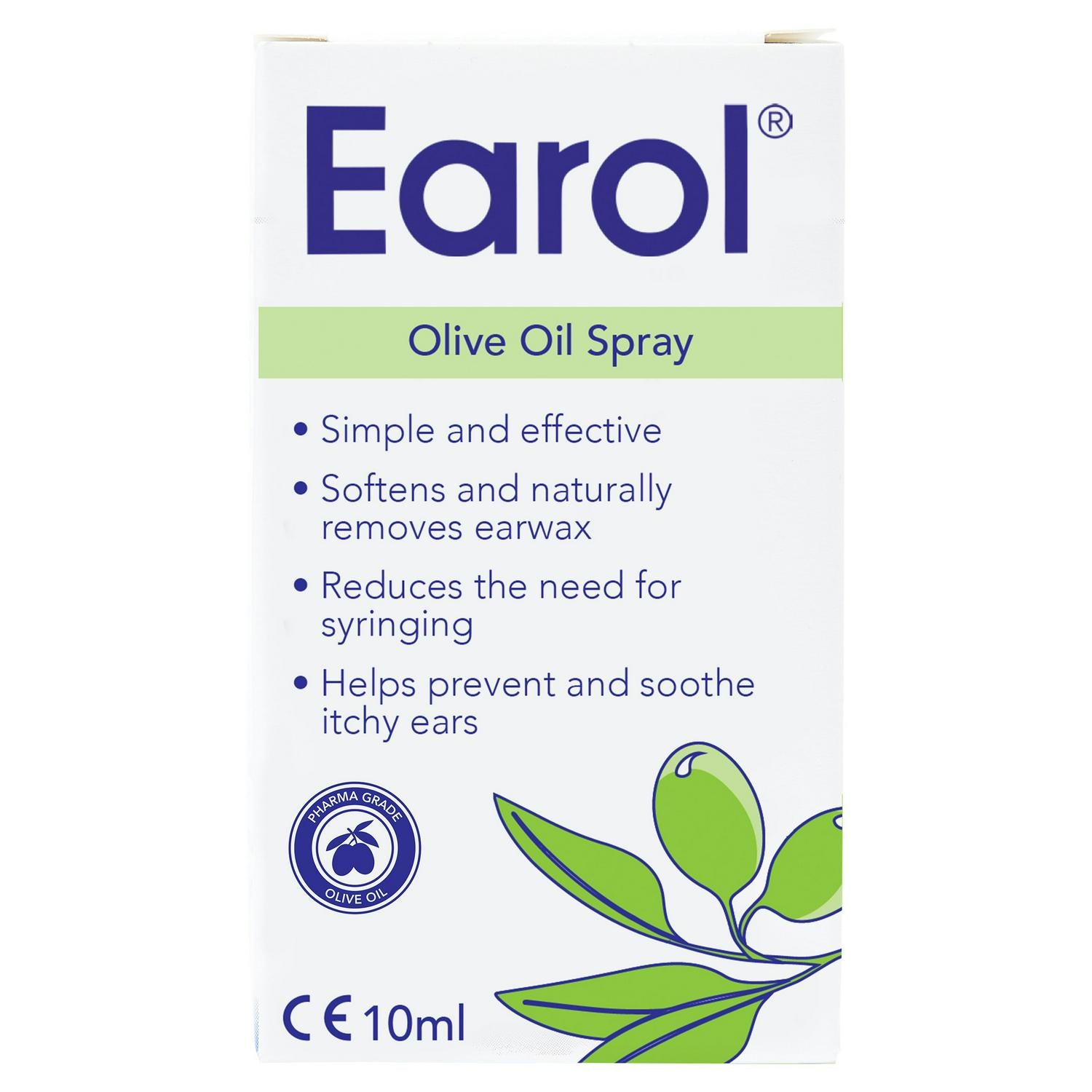 Earol Pharmaceutical Olive Oil Ear Spray 10ml bottle - British product