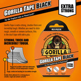 Gorilla Tape strong black adhesive 11m roll, UK version