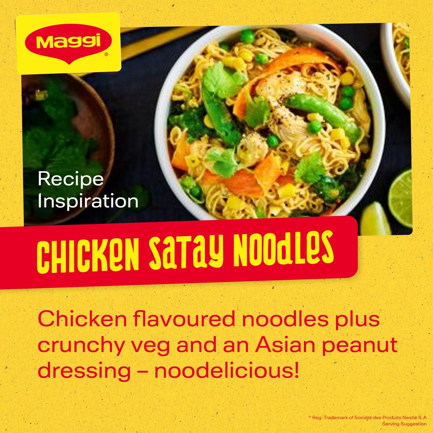 Maggi chicken flavour instant noodles 5 pack 74g, imported from the UK