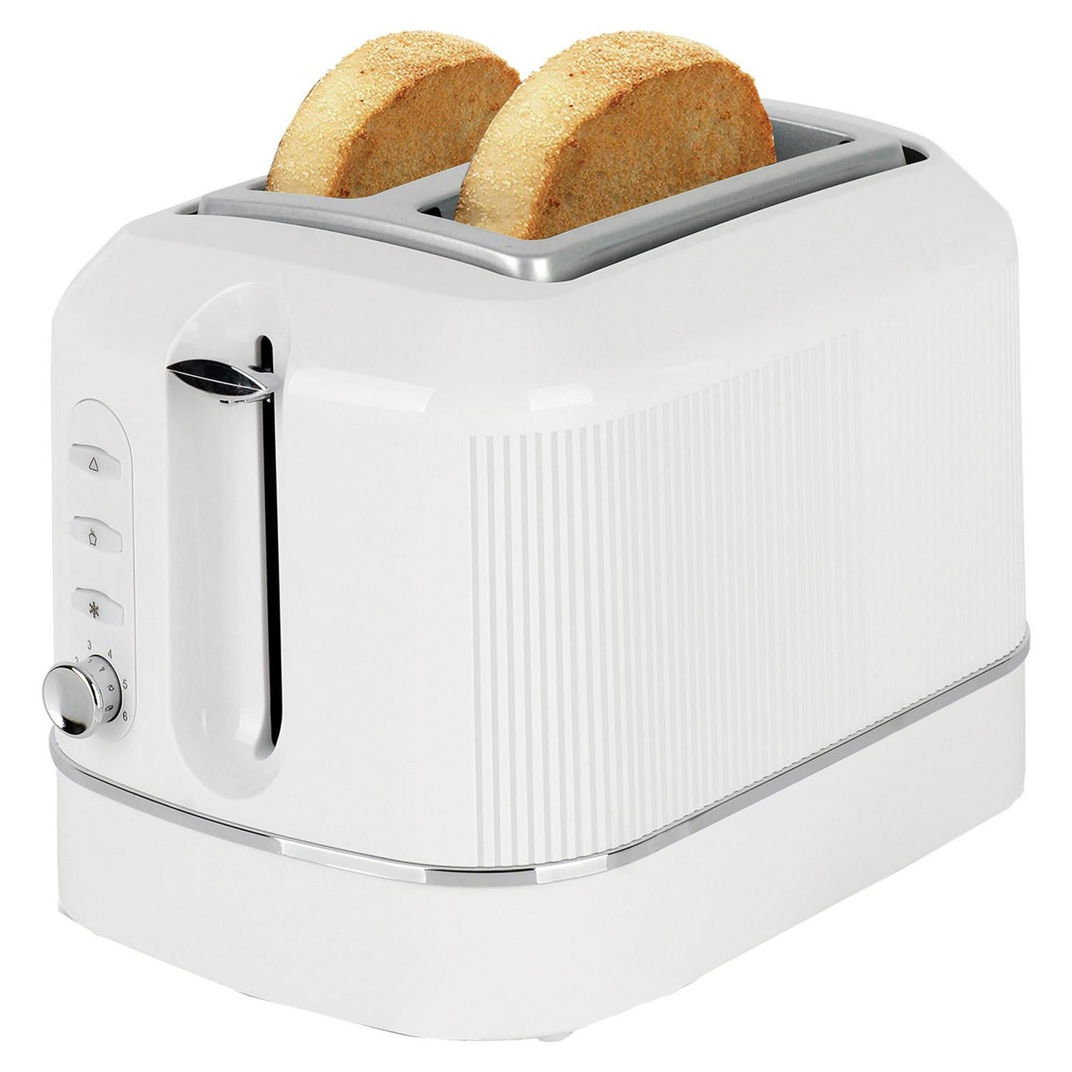 Cookworks Texture Tilly 2 Slice Toaster - White