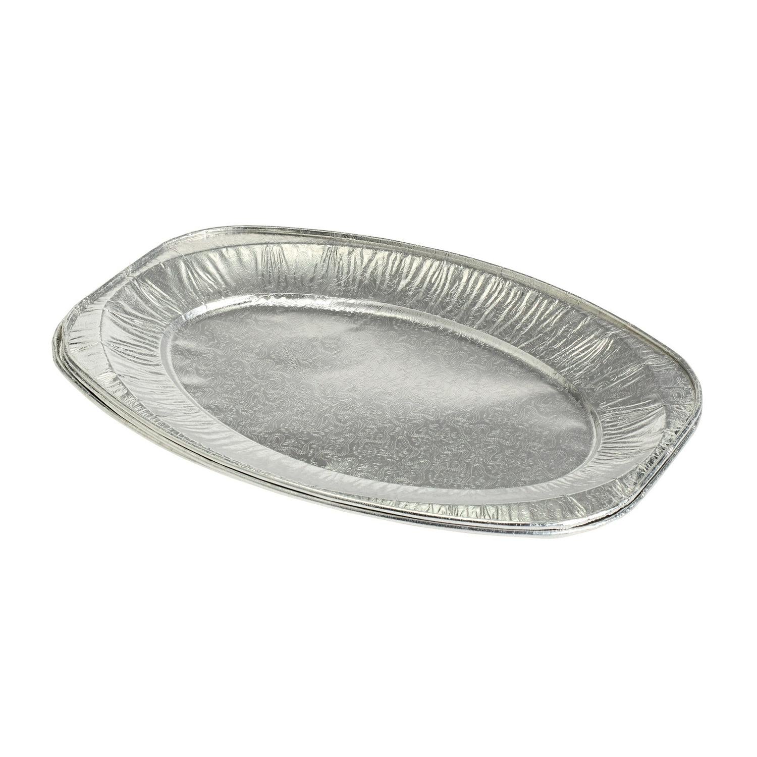 Pack of 3 Oval Foil Platters 35cm
