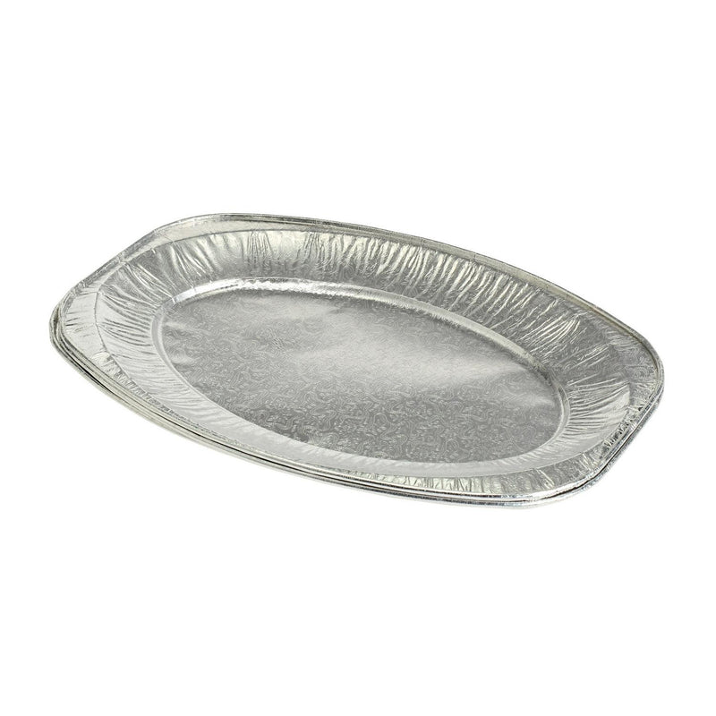 Pack of 3 Oval Foil Platters 35cm
