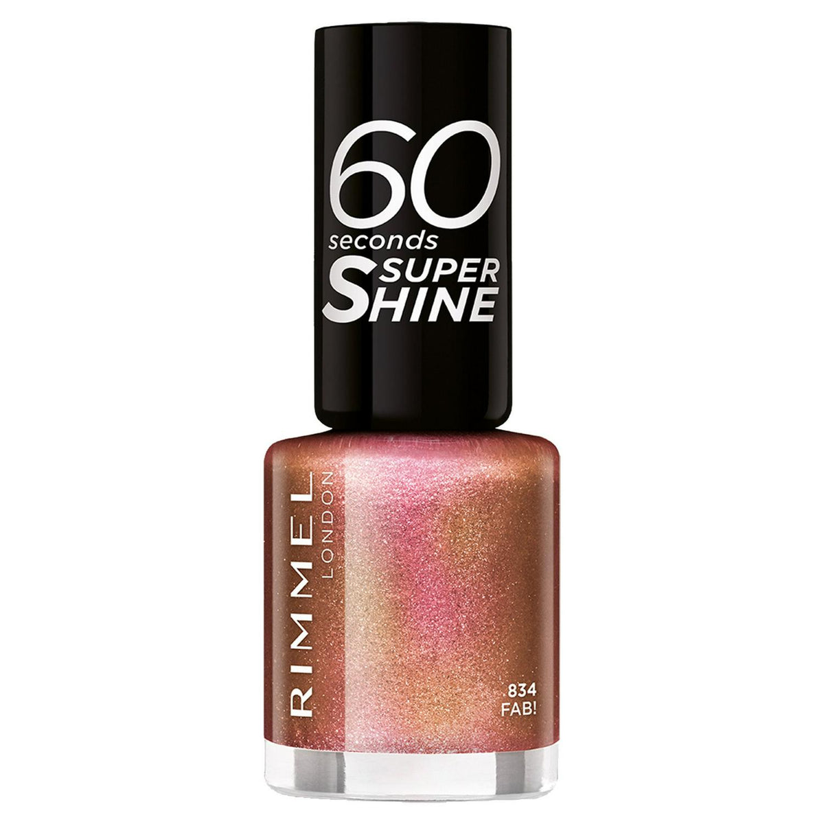 Glitter Nail Polish Gold 8ml with Quick-Dry Base and Top Coat