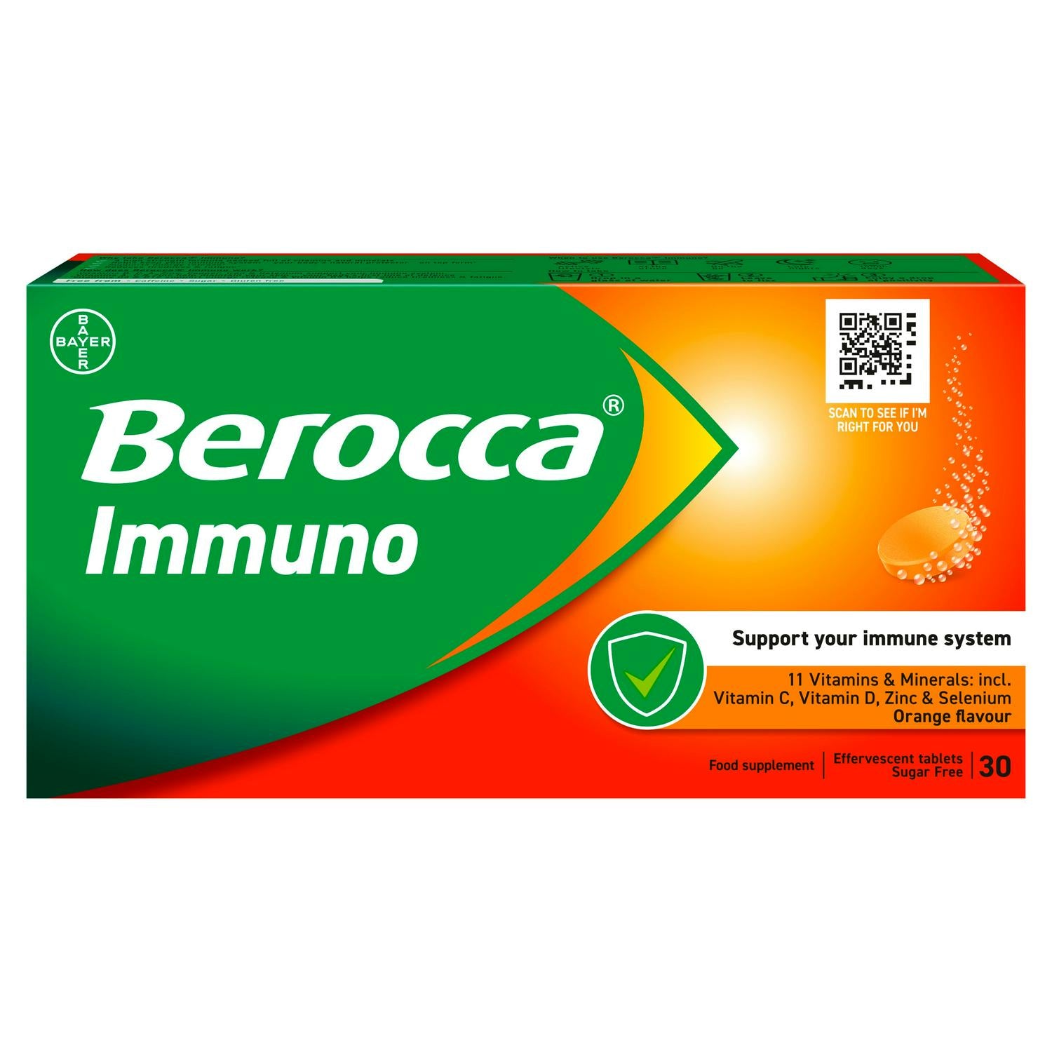 Berocca Immuno Energy effervescent tablets 30 - British product