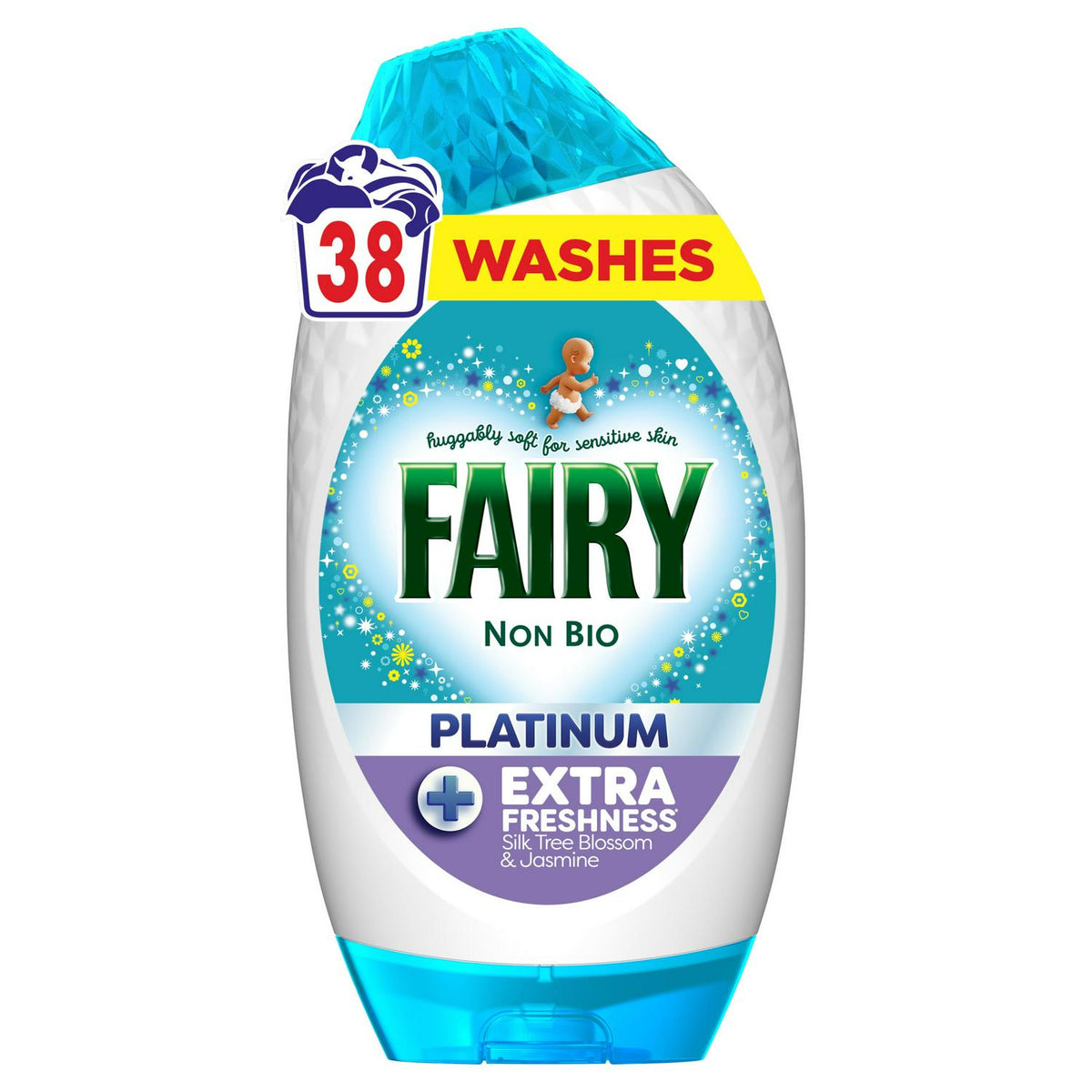 Fairy Non Bio Platinum Silk Tree Blossom & Jasmine Laundry Detergent Washing Gel 38 Washes