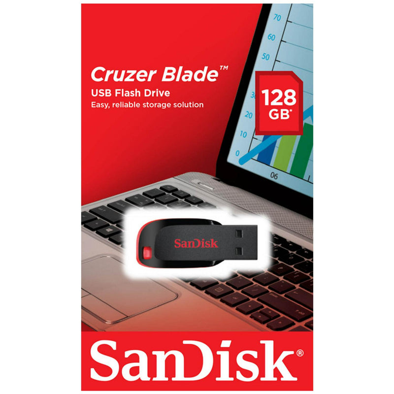 SanDisk Cruzer Blade 128 GB USB-Laufwerk (Britische Marke)