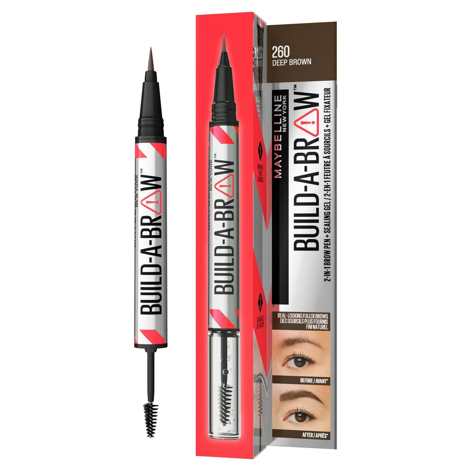 Maybelline Build Brow eyebrow pen Deep Brown, imported from the UK