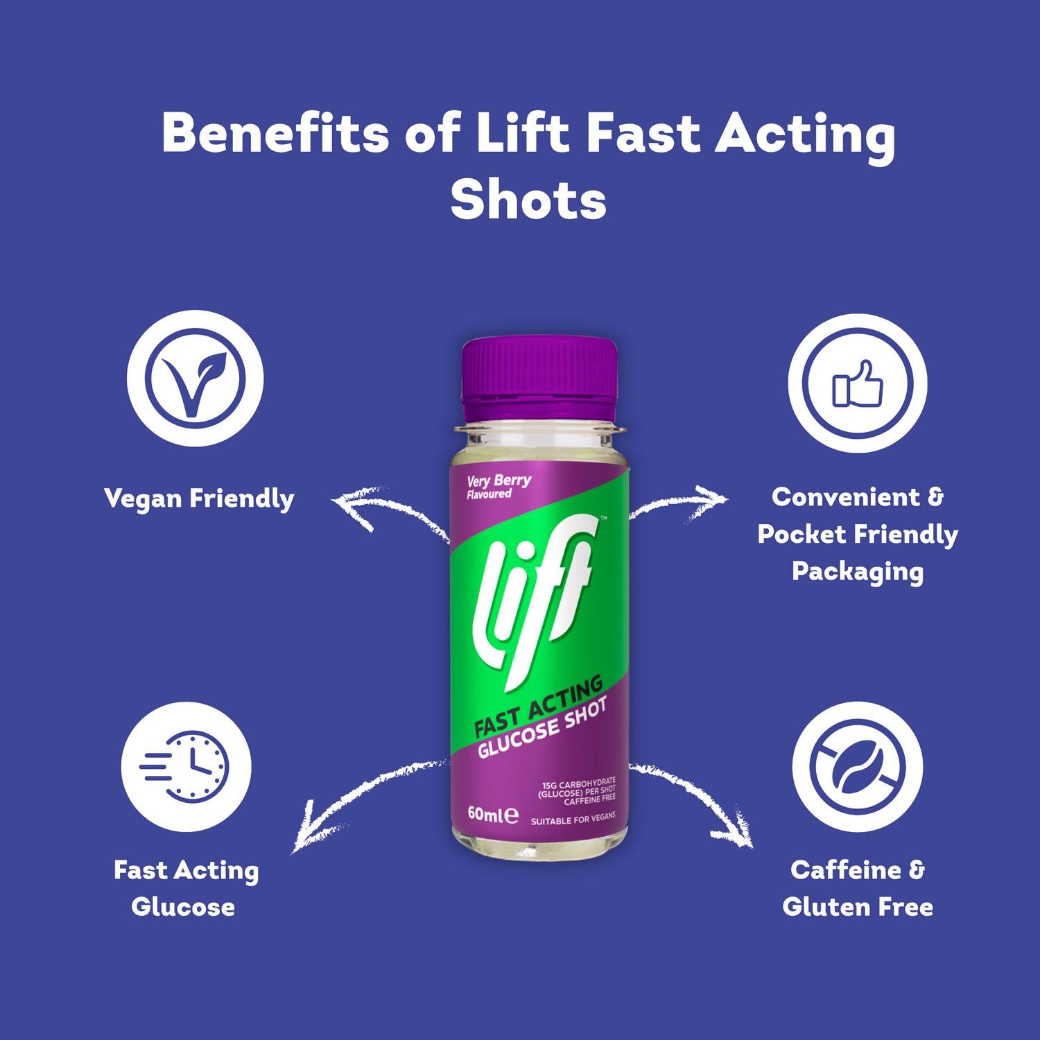 Lift very berry glucose juice supplement 60ml, UK version
