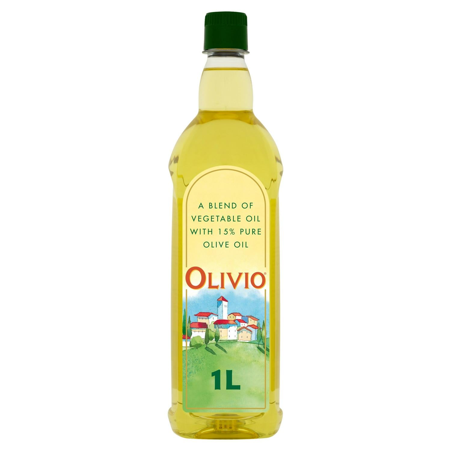 Olivio vegetable oil blend 1L bottle, imported from the UK