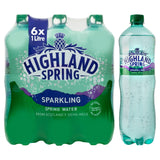 Highland Spring Sparkling Spring Water 6x1L multipack bottles, UK version